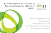 La Competencia en Servicios de Telecomunicaciones Móviles ... · Reto para México 2. La Respuesta al Reto: Impulsando en México más Competencia en Telecomunicaciones 3. La Regulación
