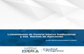 Lineamientos de Control Interno Institucional y sus Normas de Aplicacióngobiernoabierto.pueblacapital.gob.mx/transparencia_file/... · 2018-05-17 · De igual forma, este documento