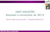 AMIT-ARAGÓN Resumen a noviembre de 2015 · 2016-01-26 · AMIT- Aragon – Resumen a noviembre de 2015 2 MIEMBROS Y JD 29 socias: • 3 de ellas están en la provincia de Teruel,