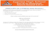 Cypress High Schoolcypress.auhsd.us/view/42300.pdfNo hay sesiones 4/9, 6/9, 9/10, 11/10, 20/11, 23/11 Lectores Novatos Ayude a los niños en los grados K-5 con la práctica lectura