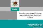 Fortalecimiento del Sistema Nacional de Inversiones en México€¦ · Nacional de Inversiones en México Subsecretaría de Egresos ... Se ha invertido para impulsar el Programa de