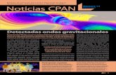 Boletín de noticias del Centro Nacional de Física Noticias ... · Febrero 2016 - Boletín CPAN 1 Recreación de ondas gravitacionales procedentes de un choque entre agujeros negros.