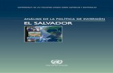 El Análisis de la Política de Inversión de El Salvador …El Análisis de la Política de Inversión de El Salvador, iniciado a petición del Gobierno Salvadoreño, fue realizado