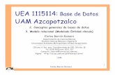 UEA 1115114: Base de Datos - academicos.azc.uam.mxacademicos.azc.uam.mx/cbr/Cursos/UEA_Base_de_Datos/... · Objetivos de la clase 1. Estudiar un panorama de los conceptos de Base