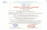 E Y CHUNG J NHAN E CERTIFICATE · CERTIFICATE E SOtruo.:27-12 (w 01-2015) Chfng nhfln sin phim t This is to certify that: KHUNG VACH NGAN KIM LOAI NONSIRUCTURAL STEEL FRAM I NG MEMBERS