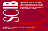 Informe 69/2012 del Compte general de la Universitat de ... · DOUE Diari Oficial de la Unió Europea Exp. Expedient, expedients FEDER Fons Europeu de Desenvolupament Regional FUE