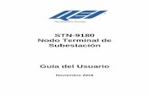 STN-9180 Nodo Terminal de Subestación Guía del Usuario€¦ · 1.2.3 Comunicaciones: Estándar: Hasta un total de nueve (9) puertos en serie (RS232 y RS485) Opción 1: Ethernet