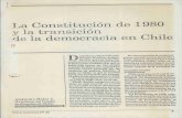 La Constitució dne 1980 y la transición de la democraci ... · La Constitució dne 1980 y la transición de la democraci ean Chile H S Alejandro Hale Js . (Presidente de Colegil