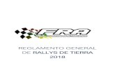 Federación Riojana de Automovilismo - …...FEDERACIÓN RIOJANA DE AUTOMOVILISMO REGLAMENTO GENERAL DE RALYS 2017 6 Artículo 6-Número de participantes 6.1.- El número de participantes