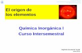 El origen de los elementos Química Inorgánica I …depa.fquim.unam.mx/amyd/archivero/Cursointersemestral1a...Se realiza en estrellas que ya contienen carbón y nitrógeno y de masa