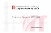 El càncera ClCatalunya 1993‐2020...“ El càncer a Catalunya 1993“ El càncer a Catalunya 1993 - 2007 ”2007 ” ... Probabilitat de desenvolupar càncer al llarg de la vida