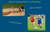 ¿Qué te gusta hacer? / ¿Te gusta - Crystal Lake …...¡A tí te toca! Write an “either/or” question for a partner about what they prefer to do. Add a type of weather to your