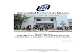 Universidad Nacional de Moreno€¦ · a) Incorporar elementos de análisis para un conocimiento sistematizado de la ciudad y el territorio asociado, a partir de su identificación