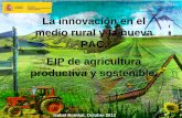 La innovación en el medio rural y la nueva PAC. EIP de ...lacriba.net/wp-content/uploads/2014/01/La-innovación-en-el-medio-ru… · Isabel Bombal, Diciembre 2012. La innovación