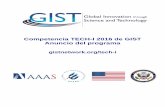 Competencia TECH-I 2016 de GIST Anuncio del programa · 2017-08-14 · derada por el Departamento de Estado de los EE.UU., y la competencia Tech-I de GIST está implementada por la