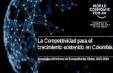La Competitividad para el crecimiento sostenido en Colombia · Latam Competitiveness Lab: El proceso del Lab Competitiveness Lab Latin America Nivel regional – Fase 1 (2013-2015)