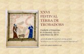 ANY RAMON LLULL (1316-2016) - Terra de Trobadors...TEMÀTICA 2016 EVOLUCIÓ PRE-PROGRAMA Enguany el 8 i 9 (tarda), 10 i 11 de setembre celebrarem el XXVI Festival Terra de Trobadors.