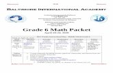 Grade 6 Math Packet · 2020-04-17 · Module 4 Добро пожаловать Bienvenidos BIA Weekly Instructional Plan Middle School Grade 6 April 20, 2020 MYP Subject Monday Tuesday
