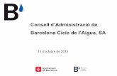 Consell d’Administració de Barcelona Cicle de l’Aigua, SA i Documentacio_Octubre 2015.pdf · serveis relacionats directament o indirectament amb el cicle de l’aigua, les platges,