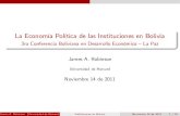La Economía Política de las Instituciones en Bolivia Institutions Espanol.p… · como las minas de mercurio en Huancavelica. La mita, estaba basada en anteriores sistemas indígenas