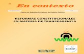 REFORMAS CONSTITUCIONALES EN MATERIA DE …...Las reformas constitucionales en materia de transparencia impulsadas desde 2002 en México, han tenido como característica esencial garantizar