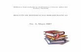 No. 5, Mayo 2007 · Análisis bibliométrico y de redes sociales aplicado a las tesis bibliométricas defen-didas en España (1976-2002) : temas, escuelas científicas y redes académicas.