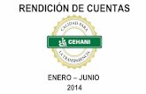 RENDICIÓN DE CUENTAS - CEHANI · 2018-11-28 · mes de junio del año 2014. Seguidamente se encuentran las CUENTAS POR PAGAR. En general se observa que la entidad cuenta con una