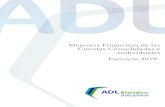 adlbionatur.com · Análisis de los Estados Financieros Consolidados y Principales Magnitudes 2019 Cuentas Anuales Consolidadas de ADL Bionatur Solutions y Sociedades Dependientes