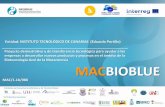 MACBIOBLUE Mac/1.1.b/086 Proyecto demostrativo y de ... · bioactividades, usos en la industria de nutrición acuícola y humana, además de su utilidad como fertilizante y estimulante