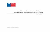 Inversión en la minería chilena - Cochilco › Listado Temtico › Cartera de proyectos 201… · Inversión en la minería chilena - Cartera de proyectos 2019 -2028 III Comisión