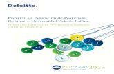 Reporte Audit 2013oportunidades.deloitte.cl/marketing/boletinrse_6/revista_pep2013.pdf · Juan Carlos Rodríguez, Socio Audit y Docente de la Certiﬁcación; Edgardo Hernández,