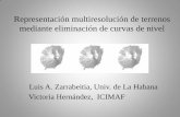 Representación multiresolución de terrenos mediante eliminación de …lya.fciencias.unam.mx/computocientifico/archivos/Expoterrenos18m… · L. Zarrabeitia Representación multirresolución
