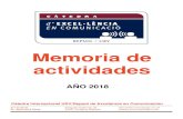 Memoria de actividades - comunicacio.urv.cat · Pág. 01 Memoria de actividades 1. Introducción La Cátedra Internacional URV/Repsol de Excelencia en Comunicación nació en 2007