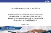 Contraloría General de la República Presentación del Informe …d1qqtien6gys07.cloudfront.net/wp-content/uploads/2018/10/IT19-MA… · el Proyecto de Ley de Presupuesto de la República