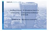 Informe Financiero enero septiembre 2018 BBVA Bancomer · 2018-11-15 · Informe financiero enero–septiembre 2018 4 Análisis y Discusión de Resultados Actividad Cartera Vigente