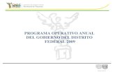 PROGRAMA OPERATIVO ANUAL DEL GOBIERNO DEL DISTRITO … · programa operativo anual del gobierno del distrito federal 2009 página 1 de 294
