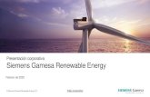 Presentación corporativa Siemens Gamesa Renewable Energy · * 31 de diciembre de 2019 •63 GW bajo mantenimiento •Cerca de 29.000 aerogeneradores bajo mantenimiento •Operaciones