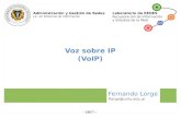 Voz sobre IP (VoIP) - UNLu€¦ · Voz sobre IP (VoIP) - 2017 - Laboratorio de REDES Recuperación de Información y Estudios de la Web Administración y Gestión de Redes Lic. en
