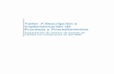 Taller 7: Descripción e Implementación de Procesos y ...biocritic.es/wp-content/...taller_7-no-sanitarios.pdf · Taller 7: Descripción e Implementación de Procesos y Procedimientos