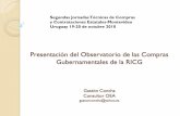 Presentación del Observatorio de las Compras Gubernamentales … · 2010-10-21 · Presentación del Observatorio de las Compras Gubernamentales de la RICG Gastón Concha Consultor