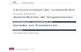 Universidad de Valladolid...Universidad de Valladolid 2 de 26 Modelo 2016-SEGUIMIENTO-INTERNO Índice del Autoinforme: 0 Datos para el seguimiento. 1 Valoración del cumplimiento del
