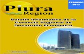 Boletín informativo de la Gerencia Regional de Desarrollo … · 2018-10-25 · CETICOS Paita, la propuesta de turismo de Sierra Exportadora en Ayabaca, la vulnerabilidad del agro