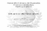 €¦ · Honorable Cámara de Diputados Provincia de Mendoza Presidencia: ING. JORGE TANÚS (Presidente) SR. DANIEL VILCHES (Vicepresidente 1°) DR. DIEGO ARENAS (Vicepresidente 2°)