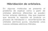 Hibridación de orbitales. · Dichos orbitales se caracterizan por: 1. Se produce el mismo número de orbitales híbridos que orbitales atómicos de partida. 2. Son todos iguales,