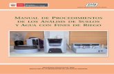 M PROCEDIMIENTOS DE LOS ANÁLISIS DE UELOS Y AGUA CON … · 2017-12-08 · 10 Manual de Procedimientos de los Análisis de Suelos y Agua con Fines de Riego INTRODUCCIÓN El Programa