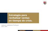 Estrategia para revitalizar las ventas en tiempos de crisis … · 2020-05-07 · Estrategia para revitalizar ventas en tiempo de crisis. Carlos A. Castellanos Rodríguez April, 2020.