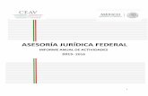 REUNIÓN DE - gob.mx · I. INTRODUCCIÓN De conformidad con la fracción VIII del artículo 180 de la LGV se presenta este Informe Anual de Actividades de la Asesoría Jurídica Federal