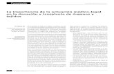 La importancia de la actuación médico-legal en la donación ...scielo.isciii.es/pdf/cmf/v21n1-2/presentacion.pdf · de la población española sobre la donación y el trasplante.