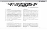 CRITERIOS DE PRODUCTIVIDAD Y POS- TURA ESTRATÉGICA DE ... · under consideration is Magnetron S.A., from the administrative processes point of view, macroeconomics and cost accounting.