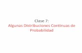 Clase 7: Algunas Distribuciones Continuas de Probabilidad · Clase 7: Algunas Distribuciones Continuas de Probabilidad • Una de las distribuciones continuas más simples en Estadística